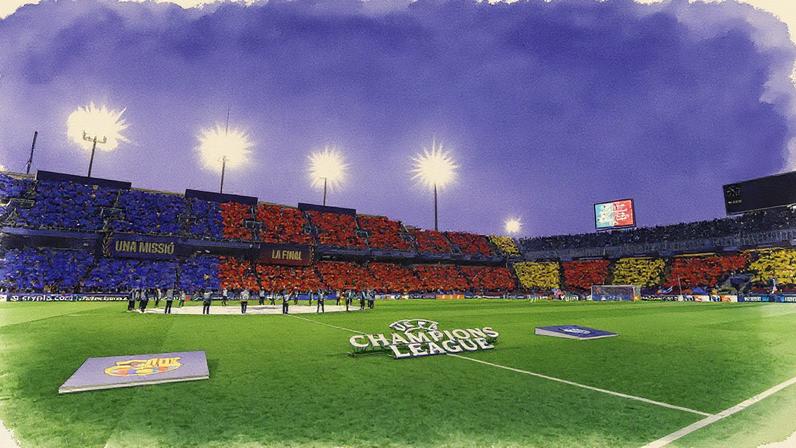 Estádio Olímpico Lluís Companys, onde o Barcelona realiza seus jogos na ausência do Camp Nou (Foto: Reprodução)