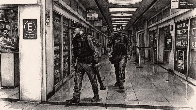 Policiais militares realizam operação na avenida Faria Lima, em São Paulo (Foto: Reprodução)