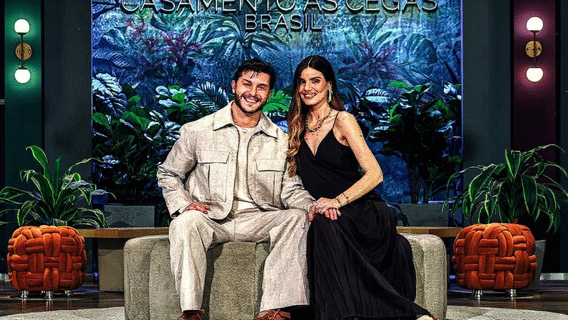 Klebber Toledo e Camila Queiroz aparecem na quinta temporada de 'Casamento às cegas' (Foto: Reprodução)