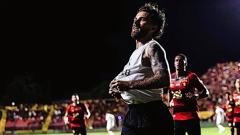 Lucas Lima comemora gol de empate contra o Vasco no Brasileirão (Foto: Reprodução)