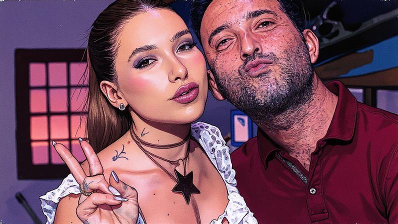 Virginia e o irmão, William Gusmão, posam para a foto (Foto: Reprodução)