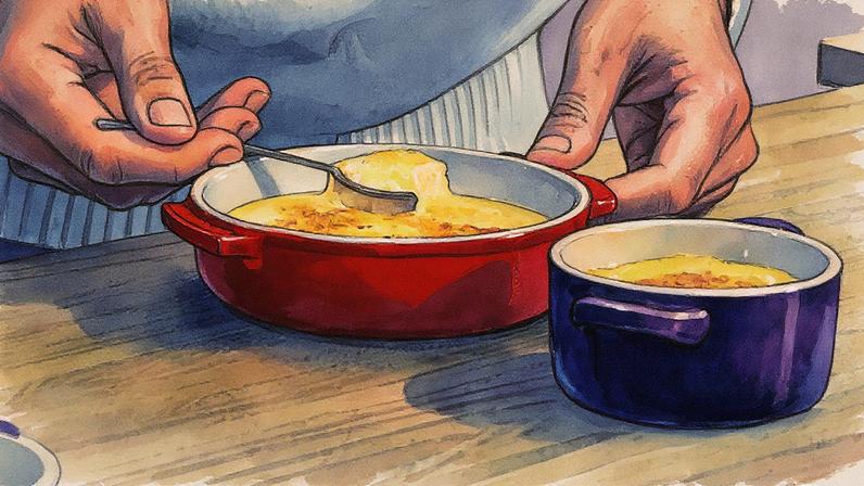 Pura crema (catalana) em um prato (Foto: Reprodução)