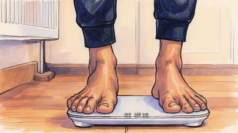 Balança de bioimpedância em um ambiente interno (Foto: Reprodução)