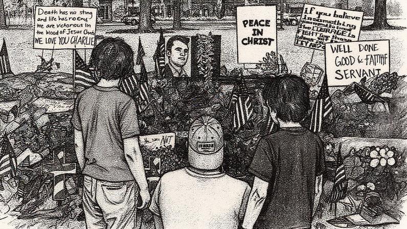 Memorial para Charlie Kirk na Universidade Utah Valley (Foto: Reprodução)