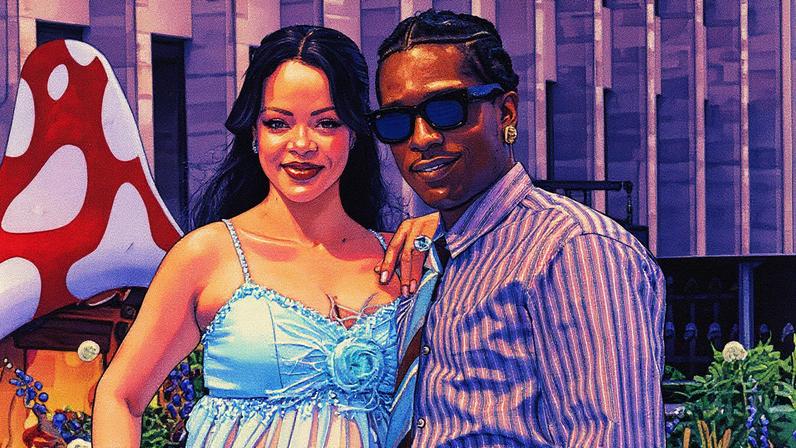 ASAP Rocky e Rihanna estão esperando o terceiro filho, e o rapper mencionou que estão "rezando por uma menina" (Foto: Reprodução)