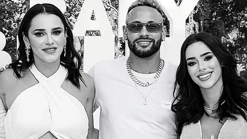 Neymar e Telma Fonseca, mãe de Bruna Biancardi, envolvidos em polêmica após rumores de desentendimento (Foto: Reprodução)