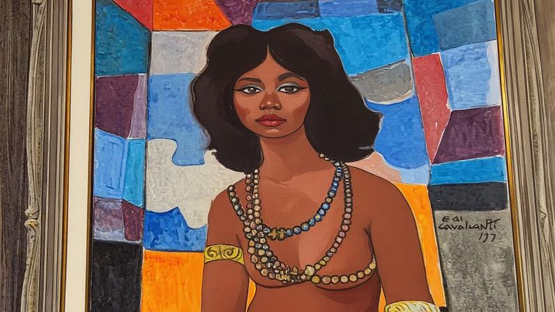 Quadro de Di Cavalcanti apreendido pela Polícia Federal em São Paulo (Foto: Reprodução)