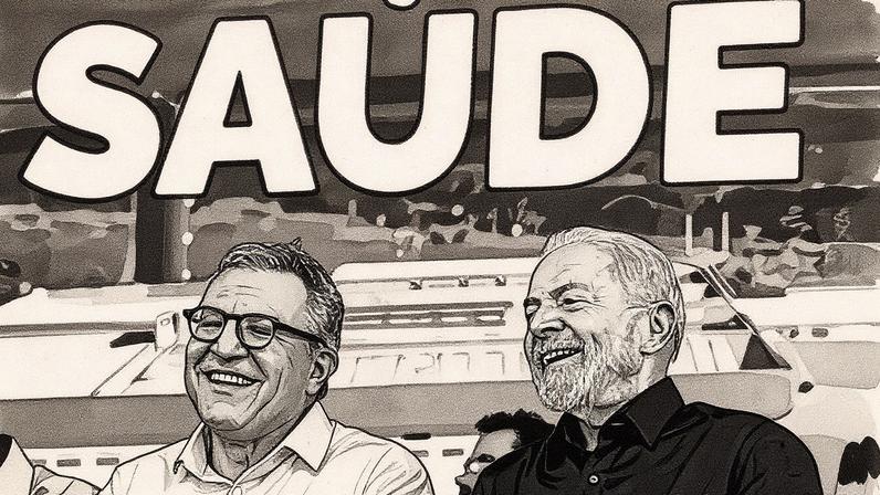 Ministro da Saúde, Alexandre Padilha, e presidente Lula em evento oficial (Foto: Reprodução)