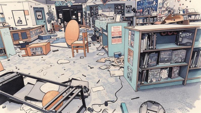 Pré-adolescentes vandalizam escola, causando danos estimados em R$ 265 mil, e são entregues às autoridades pelas mães (Foto: Reprodução)