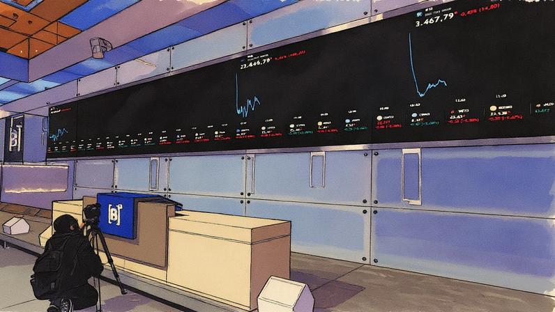 Painéis eletrônicos exibindo informações financeiras na B3, em São Paulo (Foto: Reprodução)