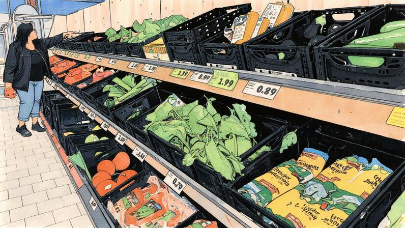 Frutas e legumes expostos em um supermercado de Berlim (Foto: Reprodução)