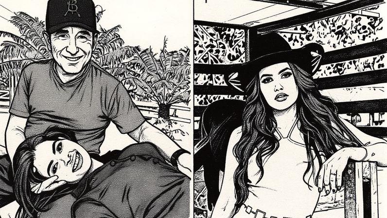 Amado Batista e Calita Franciele posam para foto (Foto: Reprodução)