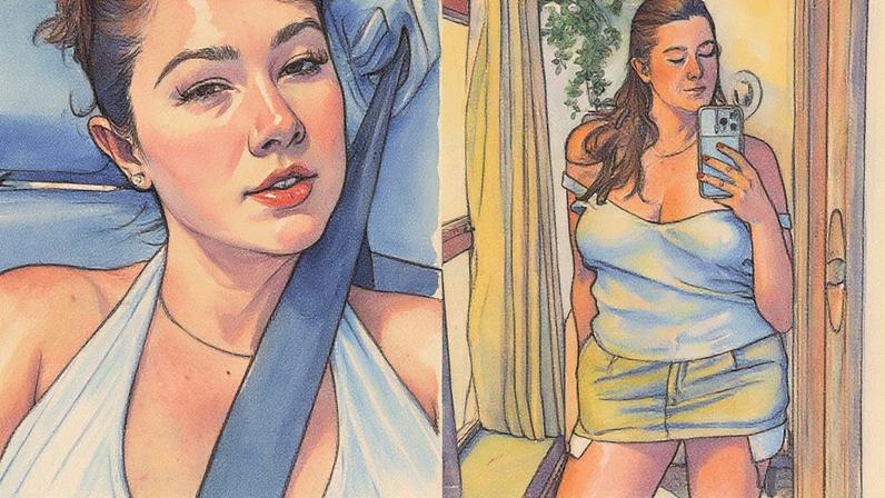 Bella entrou em um carro e permaneceu em silêncio durante todo o trajeto (Foto: Reprodução)