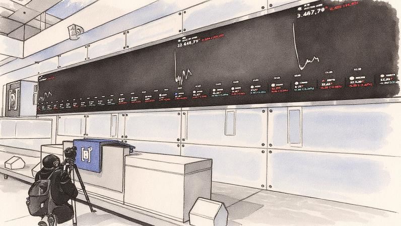 Painéis eletrônicos exibindo informações financeiras na B3, em São Paulo (Foto: Reprodução)