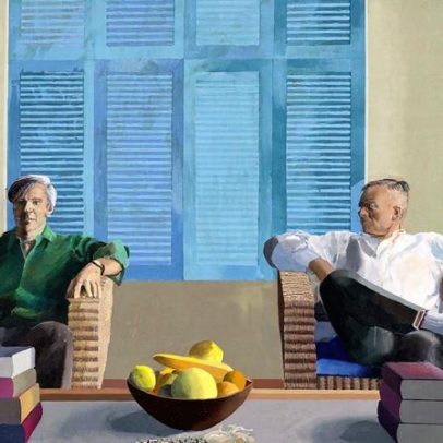 Christie's apresenta pintura de David Hockney com Christopher Isherwood em Nova York