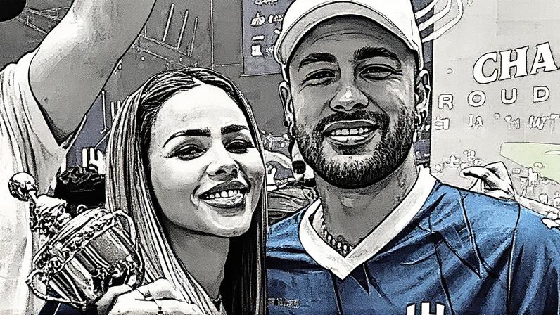 Gabily e Neymar em um evento em 2018 (Foto: Reprodução)