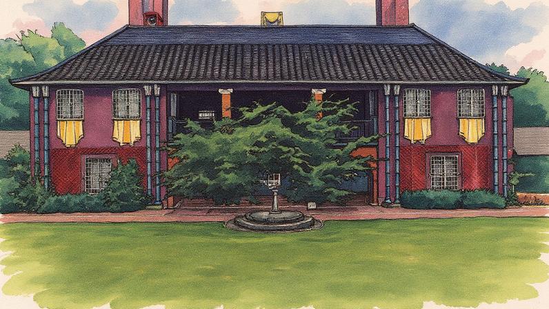 Exterior da Monkton House, parte da propriedade West Dean Estate em West Sussex, em 1972 (Foto: Reprodução)