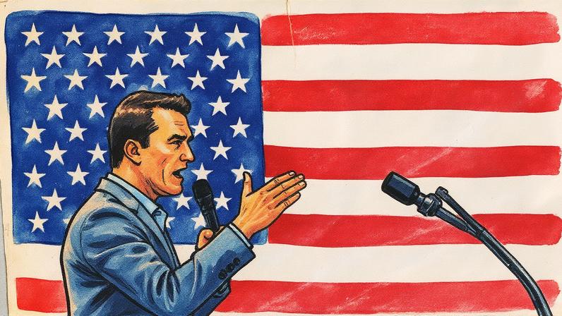 Charlie Kirk, fundador da Turning Point USA, fala em um evento em West Palm Beach, Florida (Foto: Reprodução)