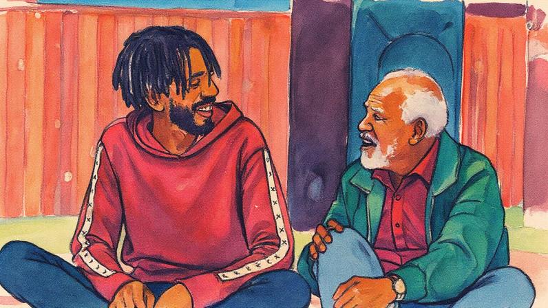 Eddy Jr. e Antonio Pitanga posam para a foto (Foto: Reprodução)