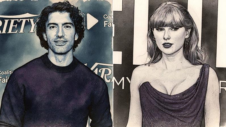 Justin Baldoni e Taylor Swift posam juntos em um evento (Foto: Reprodução)