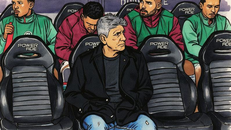 Renato Gaúcho em campo durante partida contra o Lanús, em Buenos Aires, pelas quartas de final da Sul-Americana (Foto: Reprodução)