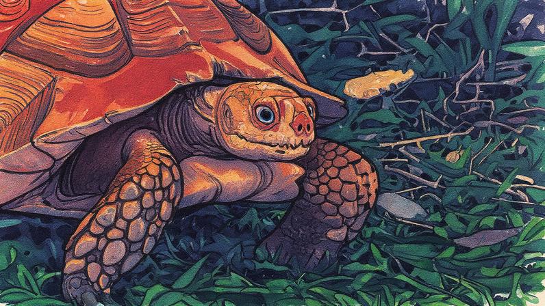 Tartaruga em ambiente natural (Foto: Reprodução)