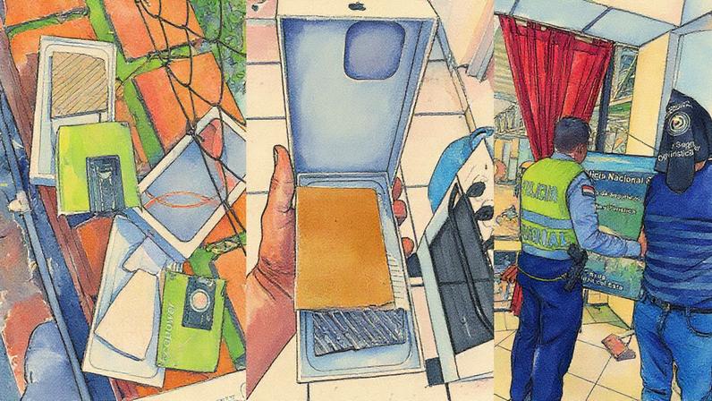 Vítima recebe duas caixas contendo pedras e papelão (Foto: Reprodução)