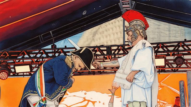 Espetáculo sobre a fundação do Rio de Janeiro, celebrado em frente à Catedral Metropolitana (Foto: Reprodução)