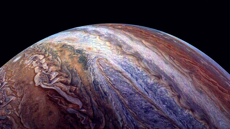 Imagem de Io, uma das luas de Júpiter, captada pela sonda Juno (Foto: Reprodução)