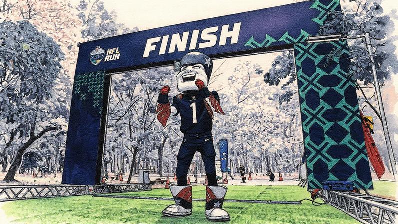 Corrida temática da NFL para fãs de futebol americano no Brasil (Foto: Reprodução)