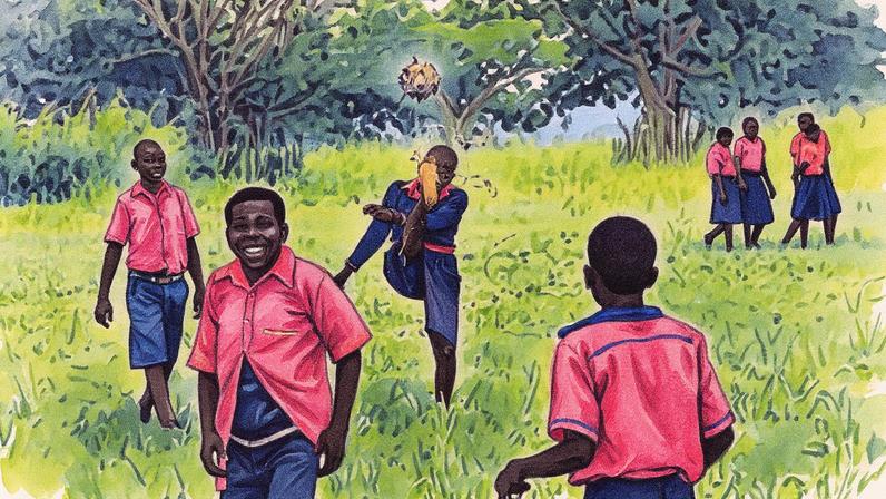 Grupo de jovens joga futebol descalços (Foto: Reprodução)