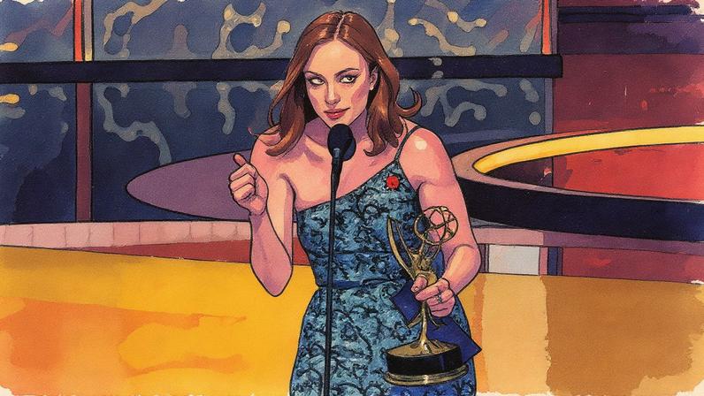 Hannah Einbinder faz discurso de agradecimento após receber o Emmy de Melhor Atriz em Série de Humor por Hacks (Foto: Reprodução)