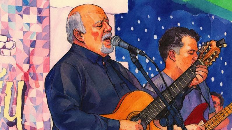 Nelson Bomilcar durante a comemoração dos 40 anos do Som do Céu (Foto: Reprodução)