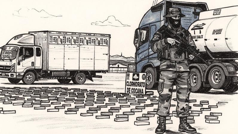 Polícia antinarcóticos de Bolivia custodia droga incautada em Santa Cruz (Foto: Reprodução)