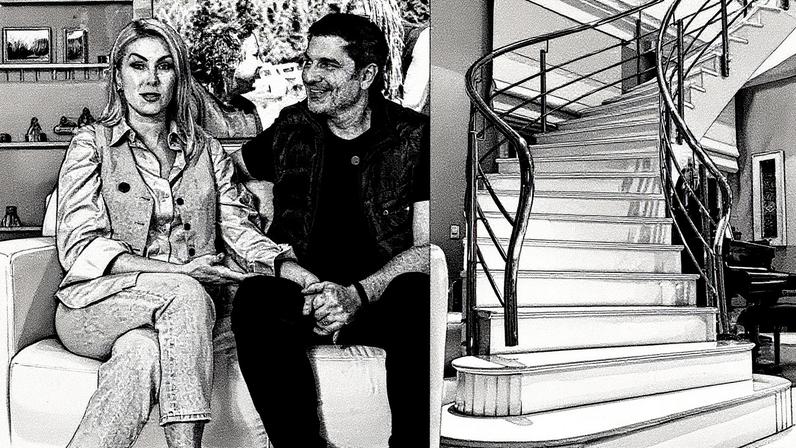 Ana Hickmann e Edu Guedes apresentam detalhes do apartamento em uma foto (Foto: Reprodução)