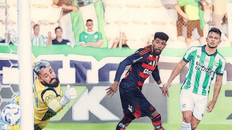 Flamengo em partida contra o Juventude pelo Brasileirão (Foto: Reprodução)