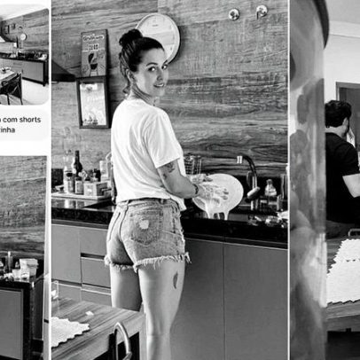 Marido edita foto de mulher limpando e gera risadas nas redes sociais