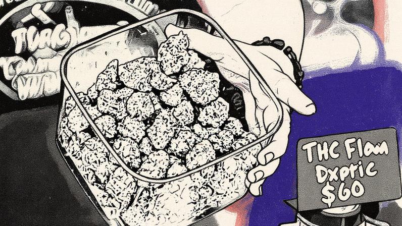 Flor de THC exposta durante o festival Rock the Country em Rome, Geórgia (Foto: Reprodução)