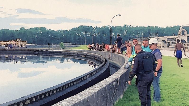 Jovem de 18 anos morre afogado em tanque de estação de tratamento de esgoto na Zona Norte (Foto: Reprodução)