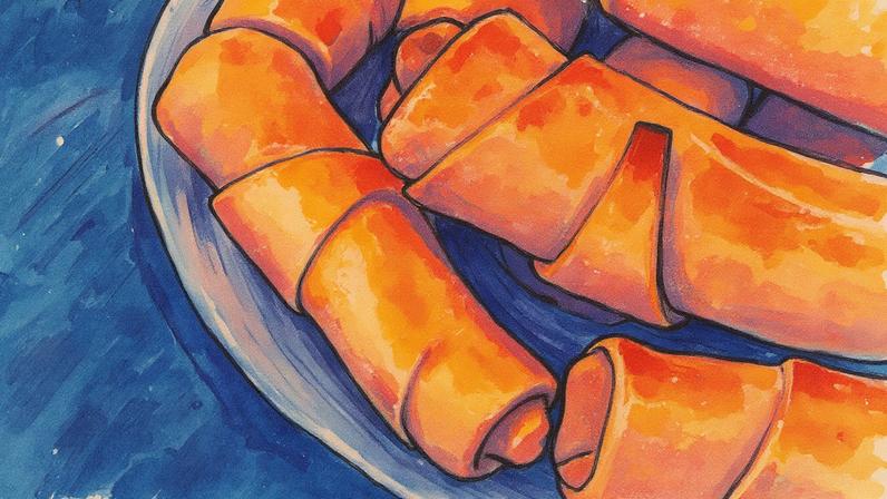 Folhados dispostos em uma mesa, típicos do café da manhã (Foto: Reprodução)