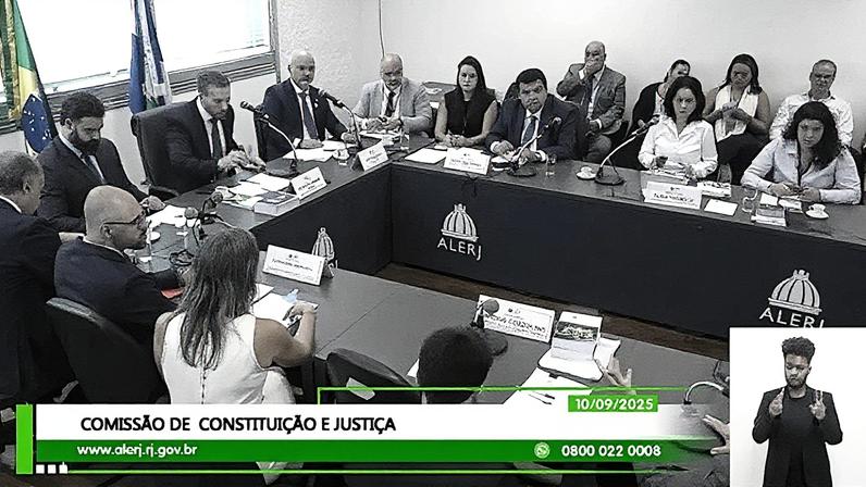 Reunião com comissões da Alerj na CCJ (Foto: Reprodução)