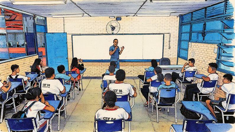 Escola em Planaltina, no Distrito Federal, com destaque para a adoção de ciclos de progressão continuada nas redes de ensino (Foto: Reprodução)