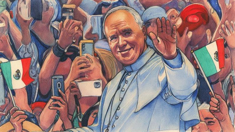 Papa Leão XIV chega à Praça de São Pedro durante a audiência geral semanal no Vaticano (Foto: Reprodução)