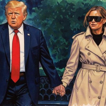 Melania Trump usa vestido Burberry elegante em visita oficial ao Reino Unido