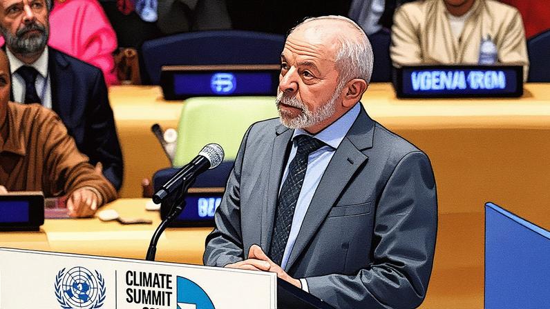 Presidente Lula fala na ONU (Foto: Reprodução)