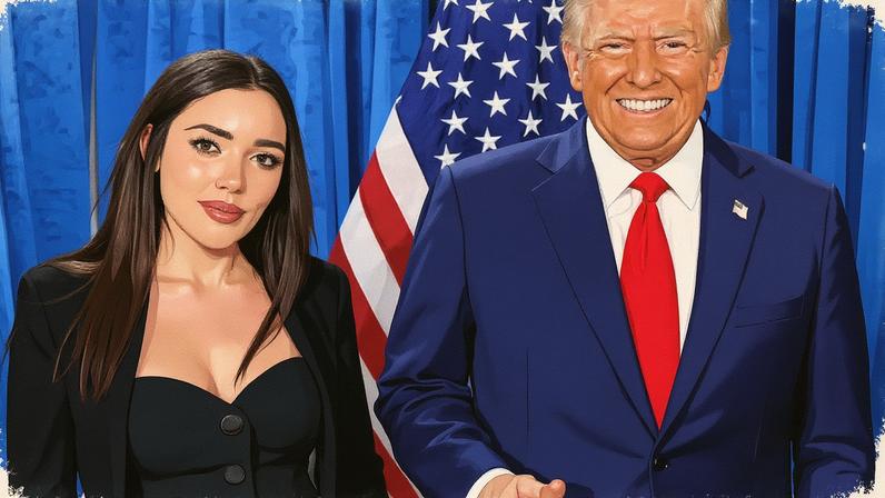 Ada Lluch posa ao lado de Donald Trump em uma foto de 2024 publicada em sua conta de Instagram (Foto: Reprodução)