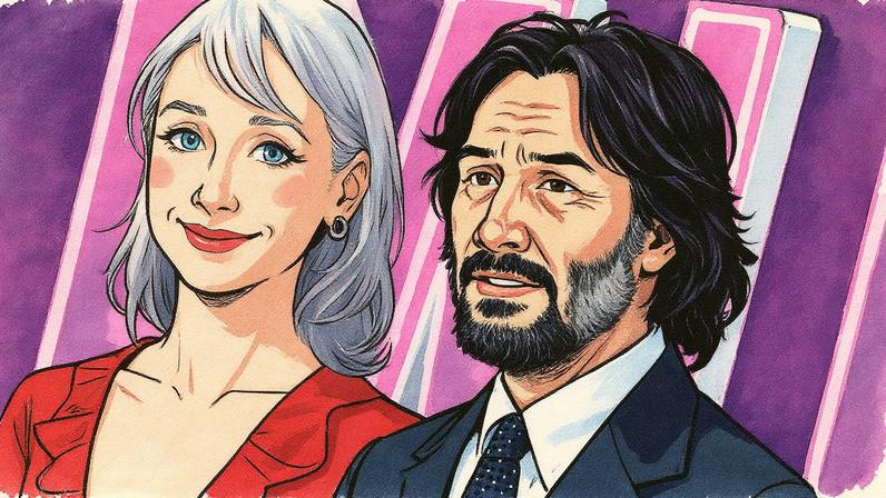 Alexandra Grant e Keanu Reeves na estreia de 'Ballerina' em Hollywood, Califórnia, em 3 de junho de 2025 (Foto: Reprodução)
