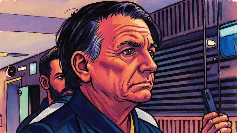 Ex-presidente Jair Bolsonaro na sede do PL (Foto: Reprodução)