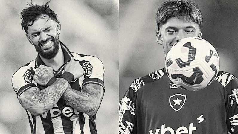 Atacantes do Botafogo, Mastriani e Joaquín Correa, posam juntos (Foto: Reprodução)