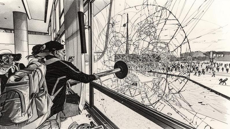 Golpistas invadem a Praça dos Três Poderes e depredam os prédios do Palácio do Planalto, do Congresso Nacional e do STF em Brasília (Foto: Reprodução)